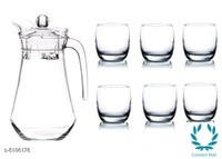 Crystal Clear Elegant Lemon Set - Lemon Jug, And Glass